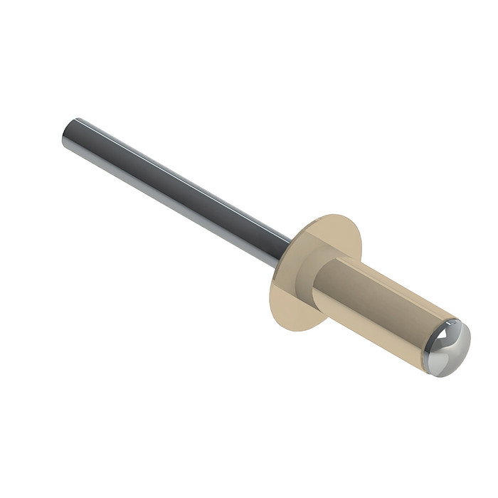 Заклёпка вытяжная Daxmer 3,2х8,0 RAL 1015 (1000 шт) сталь/сталь