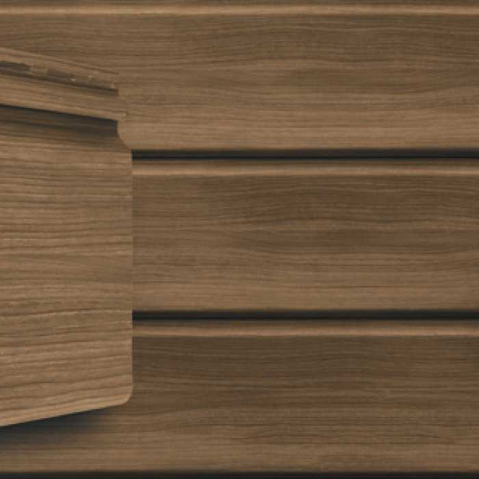 Виниловый сайдинг двухслойный Grand Line Natural-Брус Tundra Кедр 3.00